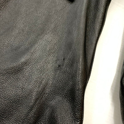 【中古品】【メンズ】 DEERSKIN LEATHER JACKET ディア スキン レザージャケット アウター 鹿革 145-260316-ko-20-fuzh サイズ：38 カラー：ブラック 万代Net店