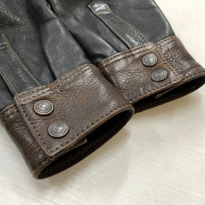 【中古品】【メンズ】 DEERSKIN LEATHER JACKET ディア スキン レザージャケット アウター 鹿革 145-260316-ko-20-fuzh サイズ：38 カラー：ブラック 万代Net店