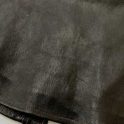 【中古品】【メンズ】 DEERSKIN LEATHER JACKET ディア スキン レザージャケット アウター 鹿革 145-260316-ko-20-fuzh サイズ：38 カラー：ブラック 万代Net店