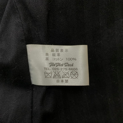 【中古品】【メンズ】 DEERSKIN LEATHER JACKET ディア スキン レザージャケット アウター 鹿革 145-260316-ko-20-fuzh サイズ：38 カラー：ブラック 万代Net店