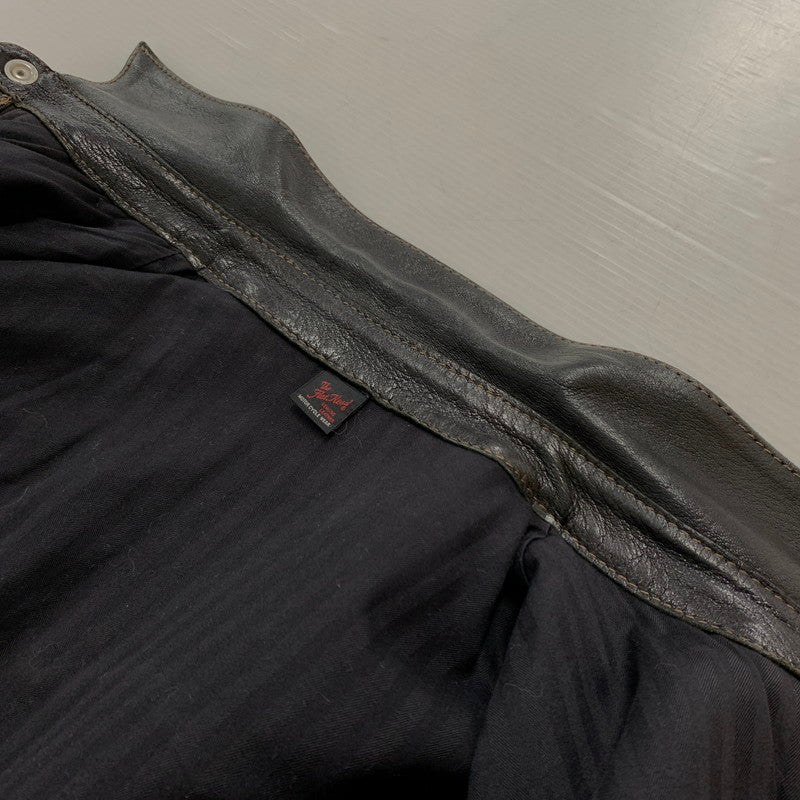 【中古品】【メンズ】 DEERSKIN LEATHER JACKET ディア スキン レザージャケット アウター 鹿革 145-260316-ko-20-fuzh サイズ：38 カラー：ブラック 万代Net店
