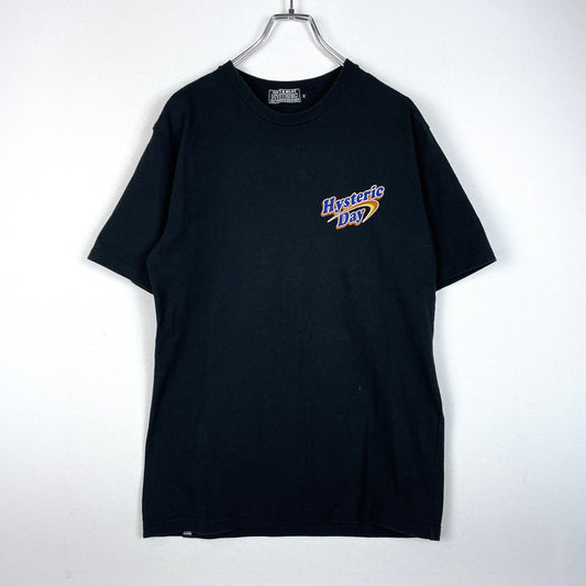 【中古品】【メンズ】 HYSTERIC GLAMOUR ヒステリックグラマー HYSTERIC DAY TEE 02241CT20 ヒステリックデイ Tシャツ 半袖 トップス 140-260317-yo-03-tei サイズ：S カラー：ブラック 万代Net店
