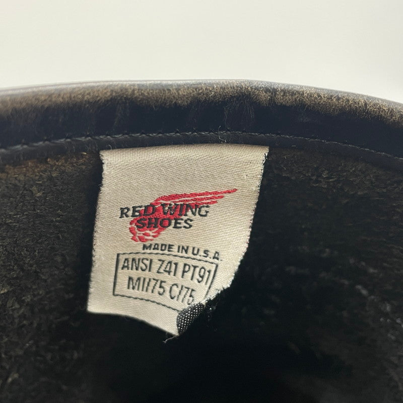 【現状渡し品】【メンズ】 RED WING レッドウィング ENGINEER BOOTS ANSI Z41 PT91 エンジニアブーツ 靴 シューズ 164-260316-yo-06-tei サイズ：表記消え カラー：ブラック 万代Net店