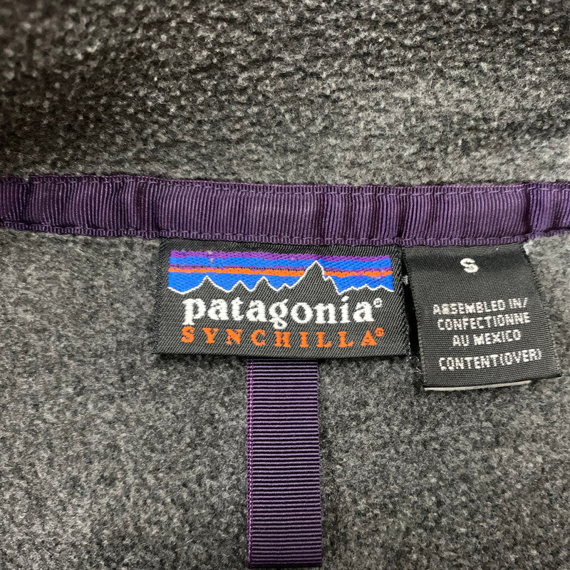 【中古品】【メンズ】 patagonia パタゴニア SYNCHILLA SNAP-T 25450 シンチラ スナップ T アウター フリースジャケット ハーフボタン プルオーバー 144-260316-ko-02-tei サイズ：S カラー：グレー 万代Net店