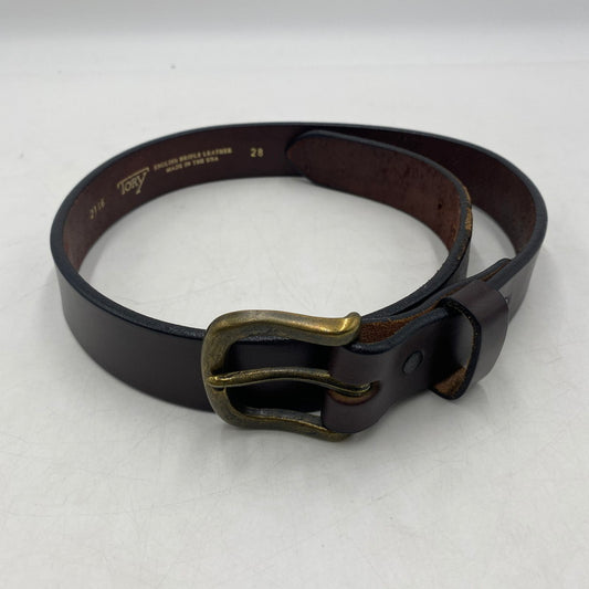 【現状渡し品】【メンズ】 TORY LEATHER トリー レザー STRAP BELT 2146 ストラップベルト 服飾雑貨 USA製 203-260406-ks-07-tei カラー：ブラウン 万代Net店