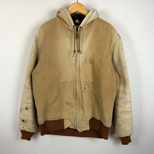【現状渡し品】【メンズ】 Carhartt カーハート ACTIVE JACKET J140BRN アクティブ ジャケット アウター ワークジャケット 145-260316-ko-09-tei サイズ：M カラー：ベージュ 万代Net店