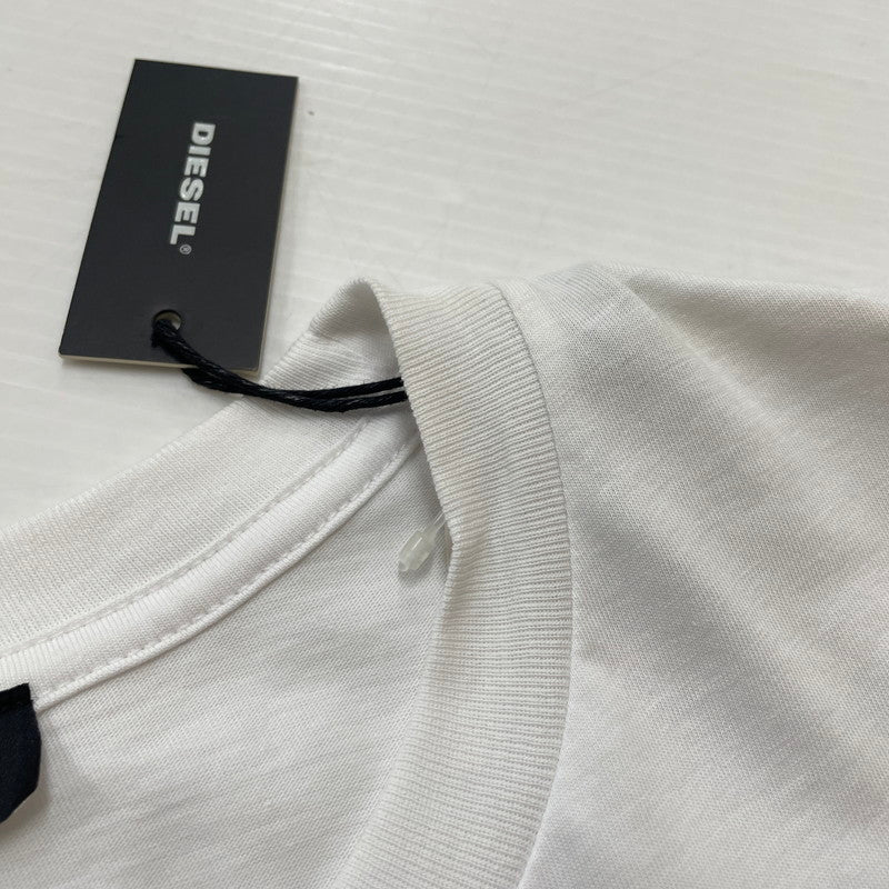 【中古品】【メンズ】 DIESEL ディーゼル T-JUST DIVISION MAGLIETTA 00SH0I-0CATJ Tジャスト ディビジョン マリエッタ Tシャツ 半袖 トップス 141-260623-yo-01-tei サイズ：L カラー：ホワイト 万代Net店