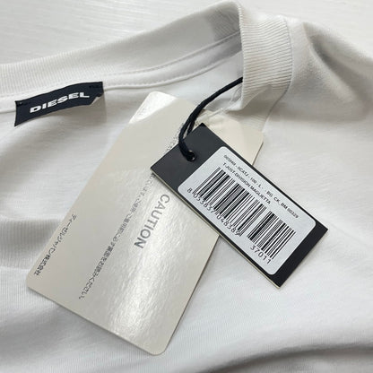 【中古品】【メンズ】 DIESEL ディーゼル T-JUST DIVISION MAGLIETTA 00SH0I-0CATJ Tジャスト ディビジョン マリエッタ Tシャツ 半袖 トップス 141-260623-yo-01-tei サイズ：L カラー：ホワイト 万代Net店