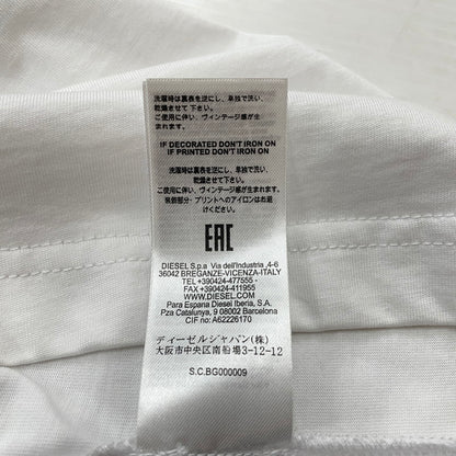 【中古品】【メンズ】 DIESEL ディーゼル T-JUST DIVISION MAGLIETTA 00SH0I-0CATJ Tジャスト ディビジョン マリエッタ Tシャツ 半袖 トップス 141-260623-yo-01-tei サイズ：L カラー：ホワイト 万代Net店