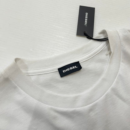 【中古品】【メンズ】 DIESEL ディーゼル T-JUST DIVISION MAGLIETTA 00SH0I-0CATJ Tジャスト ディビジョン マリエッタ Tシャツ 半袖 トップス 141-260623-yo-01-tei サイズ：L カラー：ホワイト 万代Net店