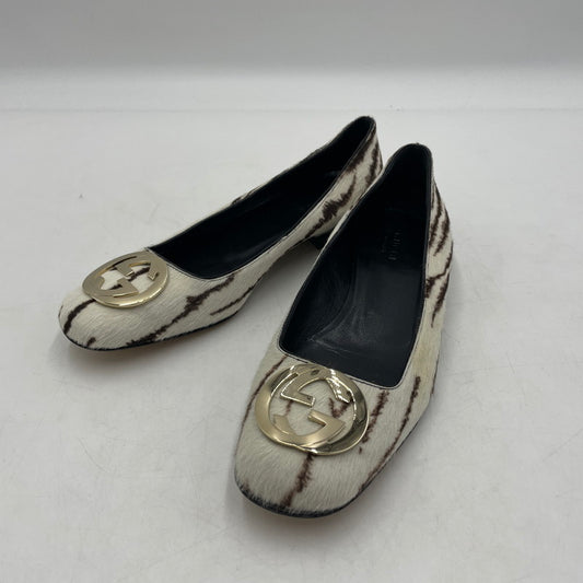 【中古品】【レディース】 GUCCI グッチ HALACO PUMPS 131559 ハラコ パンプス 靴 シューズ 167-260316-yo-10-tei サイズ：36 カラー：柄 万代Net店