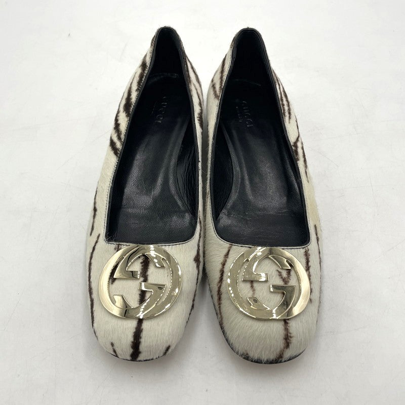 【中古品】【レディース】 GUCCI グッチ HALACO PUMPS 131559 ハラコ パンプス 靴 シューズ 167-260316-yo-10-tei サイズ：36 カラー：柄 万代Net店