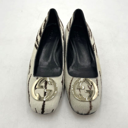 【中古品】【レディース】 GUCCI グッチ HALACO PUMPS 131559 ハラコ パンプス 靴 シューズ 167-260316-yo-10-tei サイズ：36 カラー：柄 万代Net店