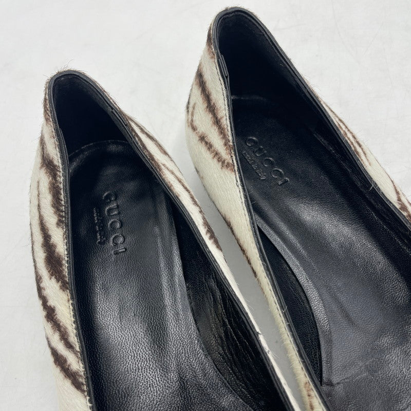 【中古品】【レディース】 GUCCI グッチ HALACO PUMPS 131559 ハラコ パンプス 靴 シューズ 167-260316-yo-10-tei サイズ：36 カラー：柄 万代Net店