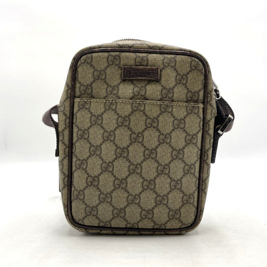 【現状渡し品】【メンズ/レディース】 GUCCI グッチ GGスプリーム ショルダー バッグ 122754 カバン 180-260316-yo-11-tei カラー：ブラウン 万代Net店