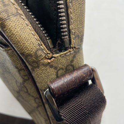 【現状渡し品】【メンズ/レディース】 GUCCI グッチ GGスプリーム ショルダー バッグ 122754 カバン 180-260316-yo-11-tei カラー：ブラウン 万代Net店