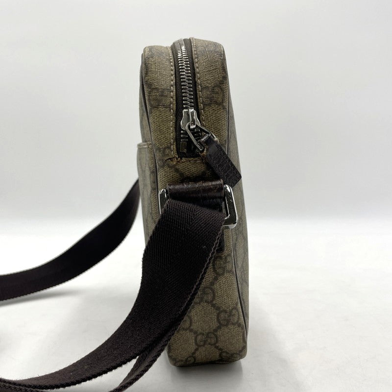 【現状渡し品】【メンズ/レディース】 GUCCI グッチ GGスプリーム ショルダー バッグ 122754 カバン 180-260316-yo-11-tei カラー：ブラウン 万代Net店