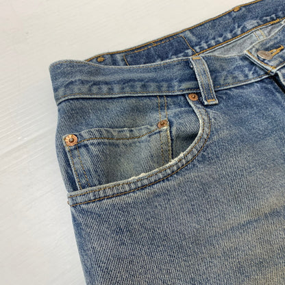 【現状渡し品】【メンズ】 Levi's リーバイス 505 DENIM PANTS デニムパンツ ボトムス ジーンズ ボタン裏 刻印977 156-260321-ko-14-tei サイズ：34 カラー：インディゴ 万代Net店
