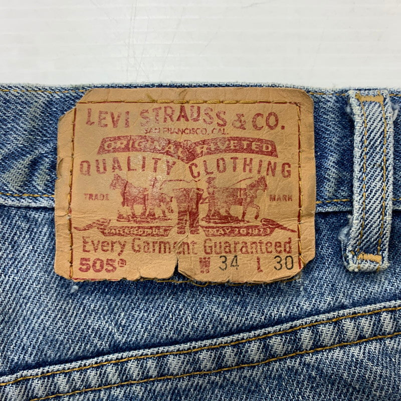 【現状渡し品】【メンズ】 Levi's リーバイス 505 DENIM PANTS デニムパンツ ボトムス ジーンズ ボタン裏 刻印977 156-260321-ko-14-tei サイズ：34 カラー：インディゴ 万代Net店