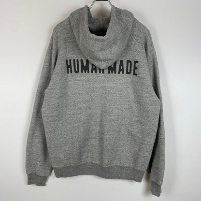 【中古品】【メンズ】 HUMANMADE ヒューマンメイド SWEAT ZIP UP HOODIE スウェット ジップ アップ フーディ トップス フルジップパーカー 142-260316-ko-16-tei サイズ：L カラー：グレー 万代Net店