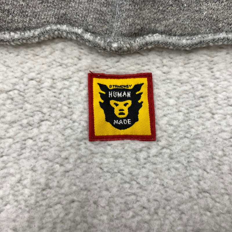 【中古品】【メンズ】 HUMANMADE ヒューマンメイド SWEAT ZIP UP HOODIE スウェット ジップ アップ フーディ トップス フルジップパーカー 142-260316-ko-16-tei サイズ：L カラー：グレー 万代Net店