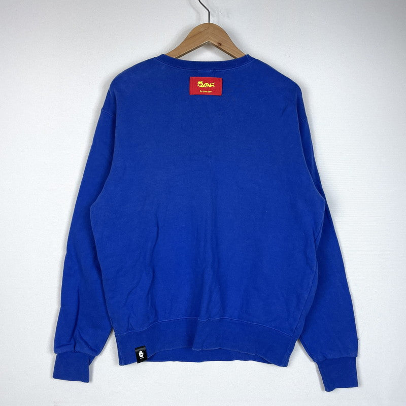 【中古品】【メンズ】 CREAM SODA クリームソーダ TEMMYE PRINT SWEAT SHIRT ティミー プリント スウェットシャツ 長袖 トップス トレーナー 145-260317-yo-04-tei サイズ：M カラー：ブルー 万代Net店