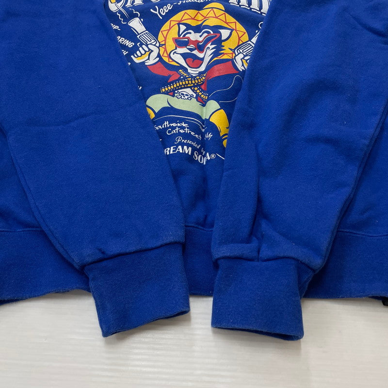【中古品】【メンズ】 CREAM SODA クリームソーダ TEMMYE PRINT SWEAT SHIRT ティミー プリント スウェットシャツ 長袖 トップス トレーナー 145-260317-yo-04-tei サイズ：M カラー：ブルー 万代Net店