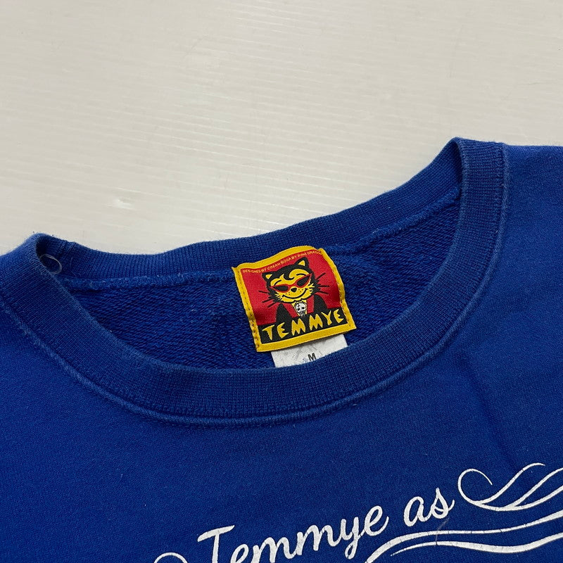 【中古品】【メンズ】 CREAM SODA クリームソーダ TEMMYE PRINT SWEAT SHIRT ティミー プリント スウェットシャツ 長袖 トップス トレーナー 145-260317-yo-04-tei サイズ：M カラー：ブルー 万代Net店