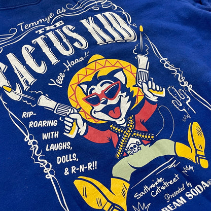 【中古品】【メンズ】 CREAM SODA クリームソーダ TEMMYE PRINT SWEAT SHIRT ティミー プリント スウェットシャツ 長袖 トップス トレーナー 145-260317-yo-04-tei サイズ：M カラー：ブルー 万代Net店