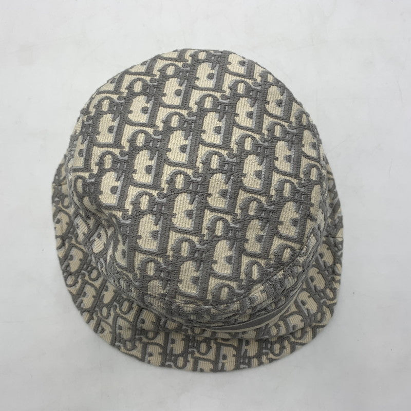 【中古品】【レディース】 Christian Dior クリスチャンディオール 11DOB923I132 オブリーク バケットハット 帽子 コットン ボブハット 183-260404-ko-01-tei サイズ：59 カラー：グレー系 万代Net店