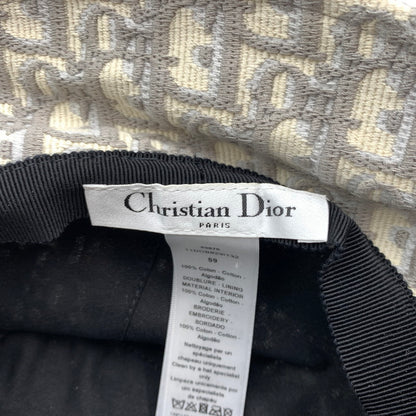 【中古品】【レディース】 Christian Dior クリスチャンディオール 11DOB923I132 オブリーク バケットハット 帽子 コットン ボブハット 183-260404-ko-01-tei サイズ：59 カラー：グレー系 万代Net店