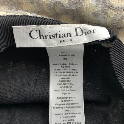 【中古品】【レディース】 Christian Dior クリスチャンディオール 11DOB923I132 オブリーク バケットハット 帽子 コットン ボブハット 183-260404-ko-01-tei サイズ：59 カラー：グレー系 万代Net店