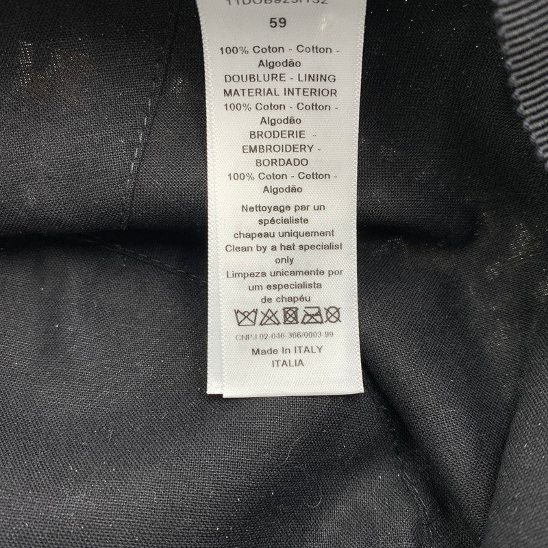 【中古品】【レディース】 Christian Dior クリスチャンディオール 11DOB923I132 オブリーク バケットハット 帽子 コットン ボブハット 183-260404-ko-01-tei サイズ：59 カラー：グレー系 万代Net店