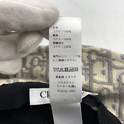 【中古品】【レディース】 Christian Dior クリスチャンディオール 11DOB923I132 オブリーク バケットハット 帽子 コットン ボブハット 183-260404-ko-01-tei サイズ：59 カラー：グレー系 万代Net店