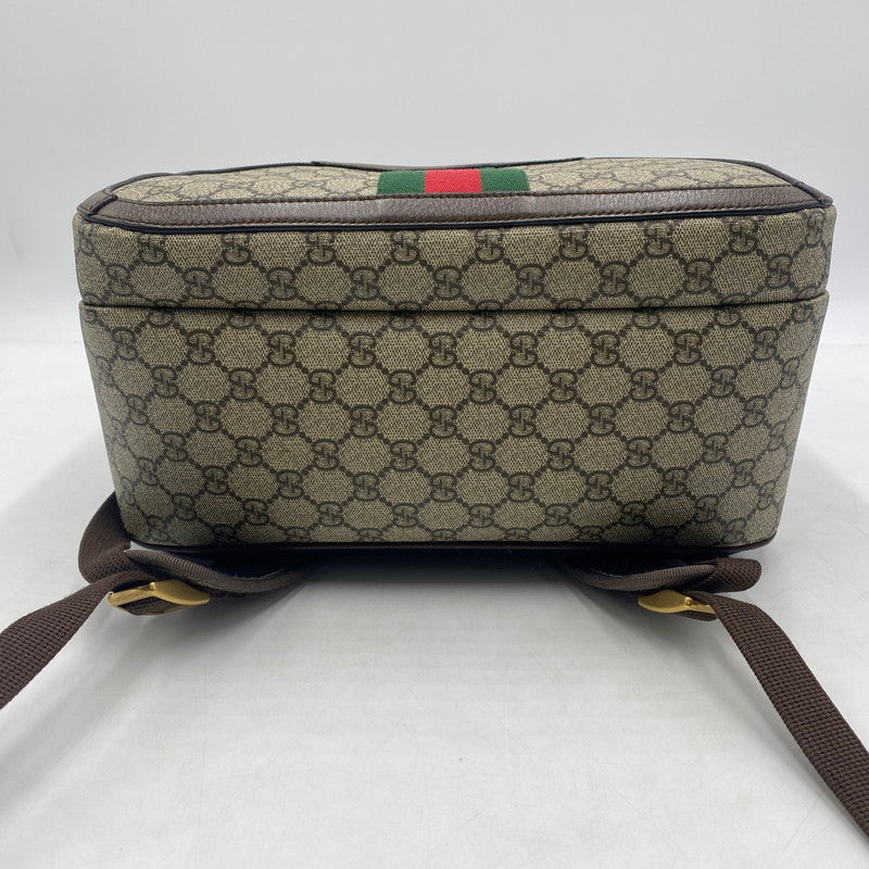 【中古品】【メンズ】 GUCCI グッチ 547967 オフィディア GG ミディアム バックパック カバン リュック 180-260316-ks-17-tei カラー：ベージュ/ダークブラウン 万代Net店