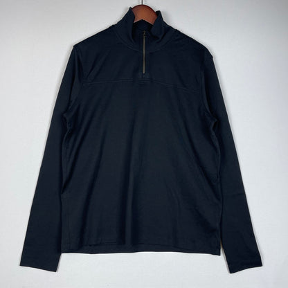 【中古品】【メンズ】 アクネストゥディオズ 19AW EVIAS COTTON-JERSEY HALF-ZIP SHIRT FN-MN-TSHI000070 コットン ジャージ ハーフジップ シャツ 長袖 トップス 141-260318-yo-10-fuzh サイズ：S カラー：ブラック 万代Net店