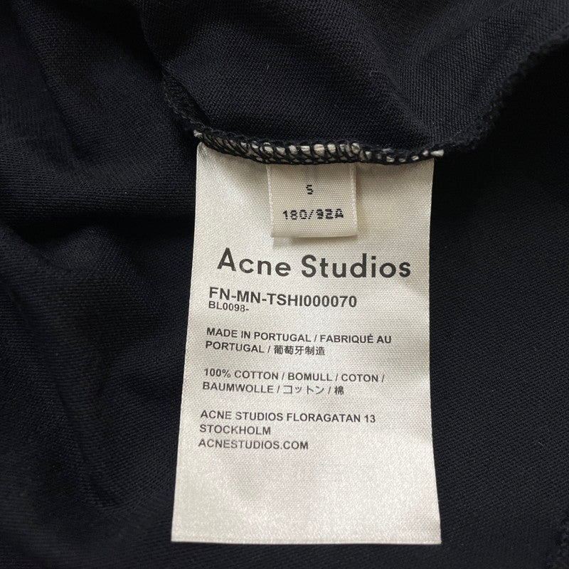 【中古品】【メンズ】 アクネストゥディオズ 19AW EVIAS COTTON-JERSEY HALF-ZIP SHIRT FN-MN-TSHI000070 コットン ジャージ ハーフジップ シャツ 長袖 トップス 141-260318-yo-10-fuzh サイズ：S カラー：ブラック 万代Net店
