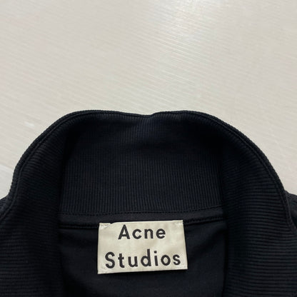 【中古品】【メンズ】 アクネストゥディオズ 19AW EVIAS COTTON-JERSEY HALF-ZIP SHIRT FN-MN-TSHI000070 コットン ジャージ ハーフジップ シャツ 長袖 トップス 141-260318-yo-10-fuzh サイズ：S カラー：ブラック 万代Net店