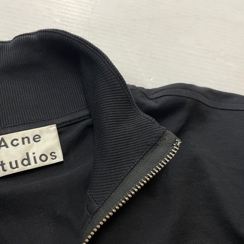 【中古品】【メンズ】 アクネストゥディオズ 19AW EVIAS COTTON-JERSEY HALF-ZIP SHIRT FN-MN-TSHI000070 コットン ジャージ ハーフジップ シャツ 長袖 トップス 141-260318-yo-10-fuzh サイズ：S カラー：ブラック 万代Net店
