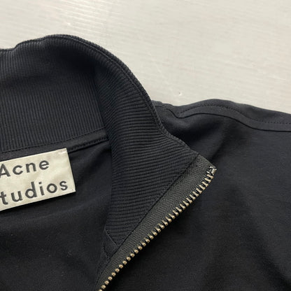 【中古品】【メンズ】 アクネストゥディオズ 19AW EVIAS COTTON-JERSEY HALF-ZIP SHIRT FN-MN-TSHI000070 コットン ジャージ ハーフジップ シャツ 長袖 トップス 141-260318-yo-10-fuzh サイズ：S カラー：ブラック 万代Net店