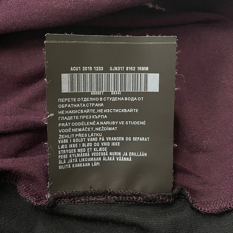【中古品】【メンズ】 PRADA プラダ GRAPHIC DESIGN BICOLOR T-SHIRT グラフィック デザイン バイカラー Tシャツ 半袖 トップス 141-260318-yo-01-tei サイズ：M カラー：赤紫/ブラック 万代Net店