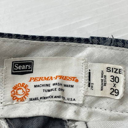 【中古品】【メンズ】 SEARS シアーズ 70’s VINTAGE HOUNDSTOOTH PATTERN SLACKS 70年代 ヴィンテージ 千鳥格子柄 スラックス ボトムス 156-260801-sa-16-tei サイズ：30 カラー：グレー 万代Net店