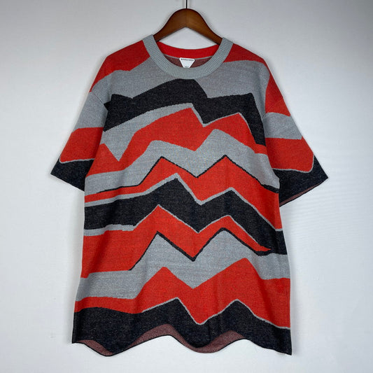 【中古品】【メンズ】 BOTTEGAVENETA ボッテガヴェネタ ZIG-ZAG JACQUARD KNITTED T-SHIRT 785444 V3Y20 ジグザグ ジャガード ニット Tシャツ 半袖 トップス 141-260318-yo-06-tei サイズ：M カラー：3カラー 万代Net店