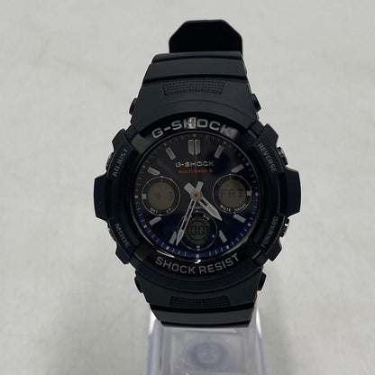【中古品】【メンズ】 CASIO カシオ 15AW G-SHOCK ANALOG-DIGITAL AWG-100 M100 SERIES AWG-M100SB ジーショック　アナログ デジタル タフソーラー 腕時計 196-260406-ks-23-tei サイズ：※説明書、箱付き カラー：ブラック 万代Net店