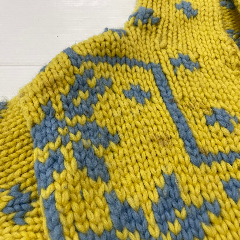 【現状渡し品】【メンズ】 KANATA カナタ COWICHAN KNIT HOODIE カウチン ニット フーディ アウター ジャケット 145-260318-yo-13-tei サイズ：不明 カラー：イエロー/ブルー 万代Net店
