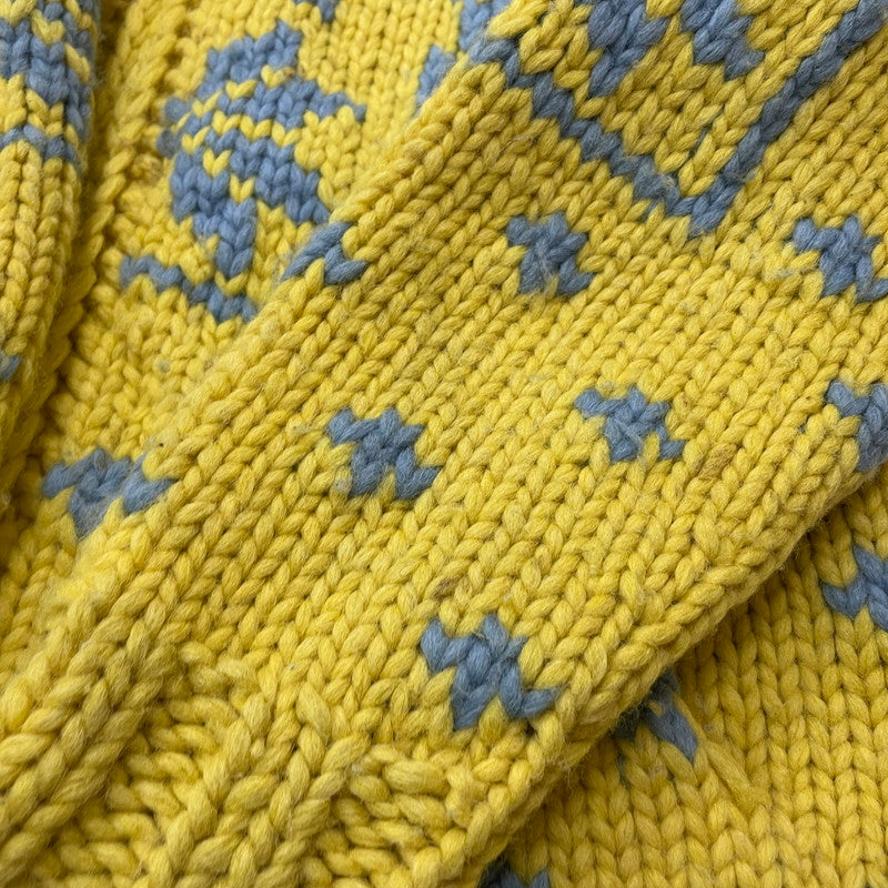 【現状渡し品】【メンズ】 KANATA カナタ COWICHAN KNIT HOODIE カウチン ニット フーディ アウター ジャケット 145-260318-yo-13-tei サイズ：不明 カラー：イエロー/ブルー 万代Net店