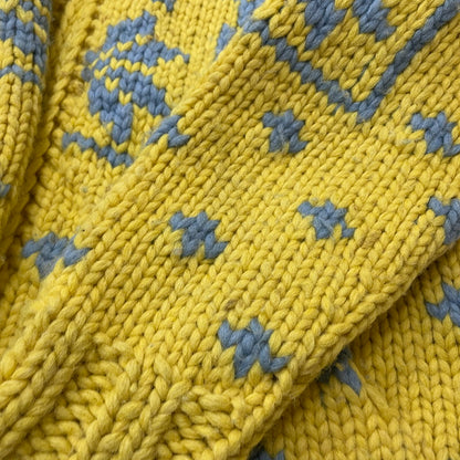【現状渡し品】【メンズ】 KANATA カナタ COWICHAN KNIT HOODIE カウチン ニット フーディ アウター ジャケット 145-260318-yo-13-tei サイズ：不明 カラー：イエロー/ブルー 万代Net店