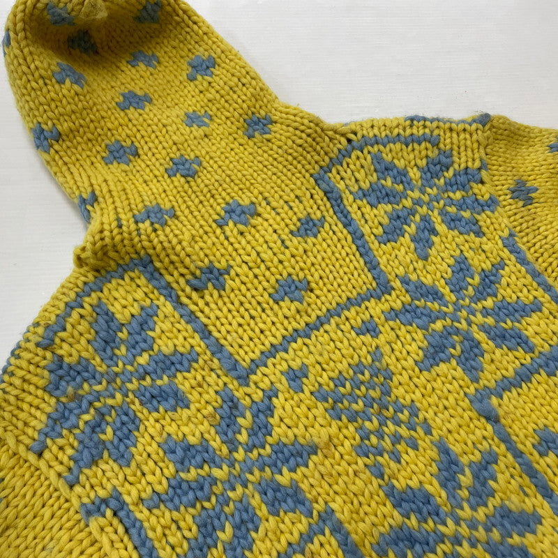 【現状渡し品】【メンズ】 KANATA カナタ COWICHAN KNIT HOODIE カウチン ニット フーディ アウター ジャケット 145-260318-yo-13-tei サイズ：不明 カラー：イエロー/ブルー 万代Net店