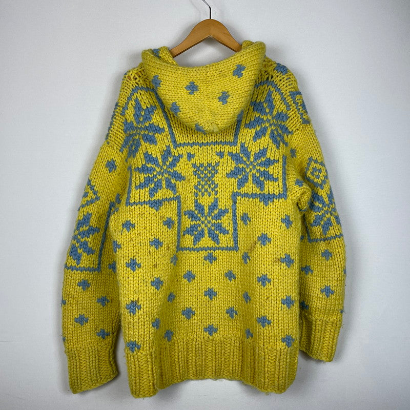 【現状渡し品】【メンズ】 KANATA カナタ COWICHAN KNIT HOODIE カウチン ニット フーディ アウター ジャケット 145-260318-yo-13-tei サイズ：不明 カラー：イエロー/ブルー 万代Net店