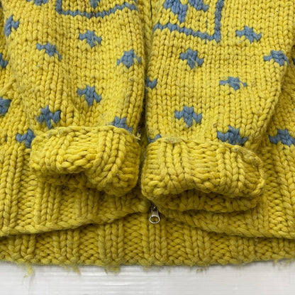 【現状渡し品】【メンズ】 KANATA カナタ COWICHAN KNIT HOODIE カウチン ニット フーディ アウター ジャケット 145-260318-yo-13-tei サイズ：不明 カラー：イエロー/ブルー 万代Net店